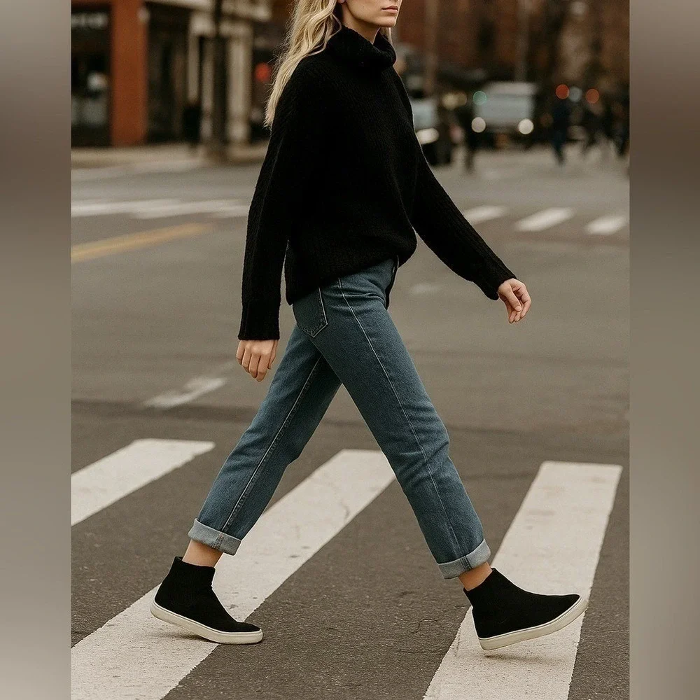 Soda Black Slip on Sneaker Shoe